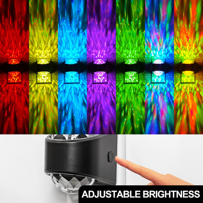 2-Pack RGB LED Night Light with Motion Sensor, 9 Color Changing Modes & Star Projector, Auto On/Off Dusk to Dawn, Modern Wall Lamp with Diamond Lens, Plug-in Ceiling/Wall Mounted Light for Bedroom, Hallway, Playroom, Party Decor - Ideal Gift for Halloween, Christmas, Birthday (US Plug, 120V, Energy-Efficient LED) - Easy Installation, No Wiring Required, Cute Night Light, Bedroom Lamp