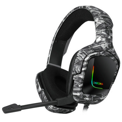RGB Wired Headset - Gaming Headphones with Microphone, Braided Cable & Cloth Ear Cushions
