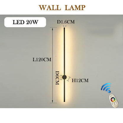 RGB Wall Lamp - Nordic Style LED Living Room Lighting With Iron Shade & E14 Holder