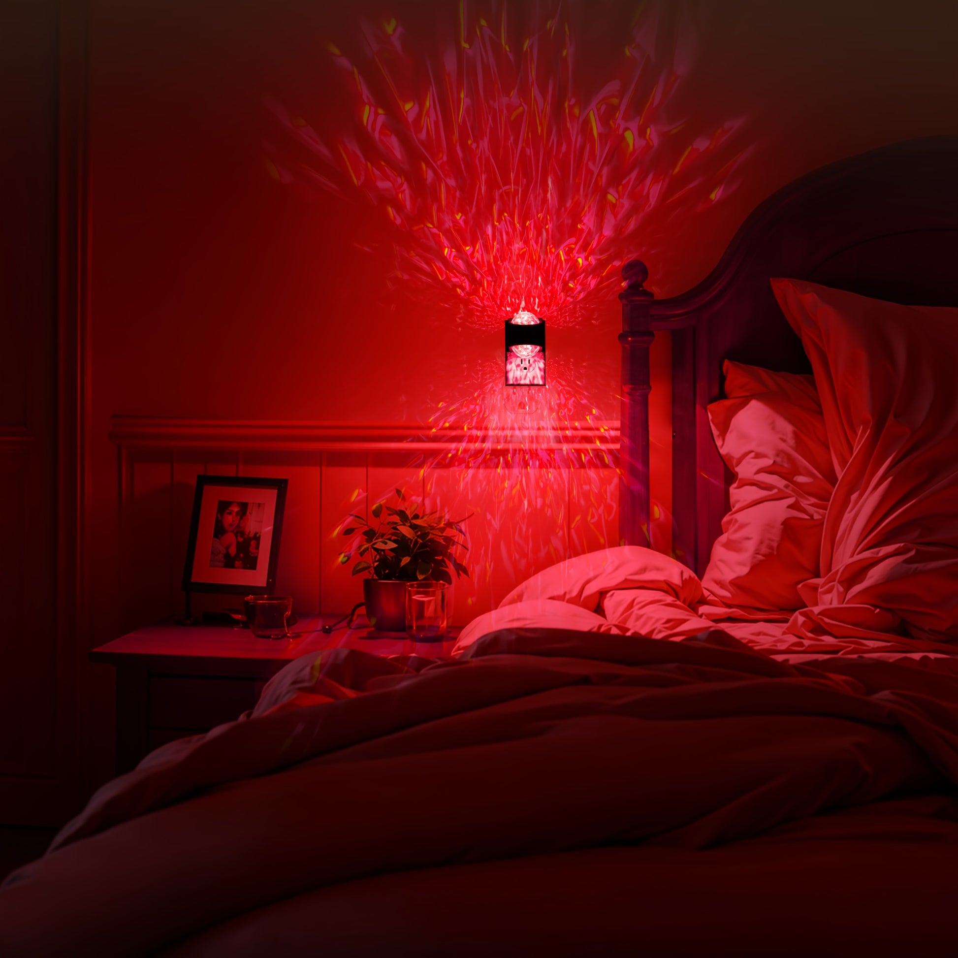 2-Pack RGB LED Night Light with Motion Sensor, 9 Color Changing Modes & Star Projector, Auto On/Off Dusk to Dawn, Modern Wall Lamp with Diamond Lens, Plug-in Ceiling/Wall Mounted Light for Bedroom, Hallway, Playroom, Party Decor - Ideal Gift for Halloween, Christmas, Birthday (US Plug, 120V, Energy-Efficient LED) - Easy Installation, No Wiring Required, Cute Night Light, Bedroom Lamp