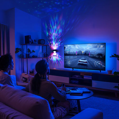 2-Pack RGB LED Night Light with Motion Sensor, 9 Color Changing Modes & Star Projector, Auto On/Off Dusk to Dawn, Modern Wall Lamp with Diamond Lens, Plug-in Ceiling/Wall Mounted Light for Bedroom, Hallway, Playroom, Party Decor - Ideal Gift for Halloween, Christmas, Birthday (US Plug, 120V, Energy-Efficient LED) - Easy Installation, No Wiring Required, Cute Night Light, Bedroom Lamp