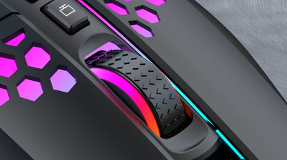 Wireless Charging Mouse - RGB Illuminated Silent Click USB Wireless Optical