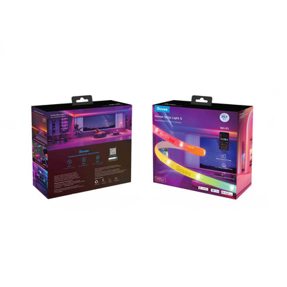 Govee RGBICW Wi-Fi LED Strip Light, 49.2ft, Smart App Control, Multicolor for Bedroom & TV Backlight