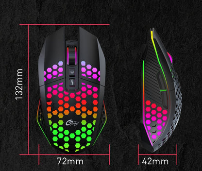 Wireless Charging Mouse - RGB Illuminated Silent Click USB Wireless Optical