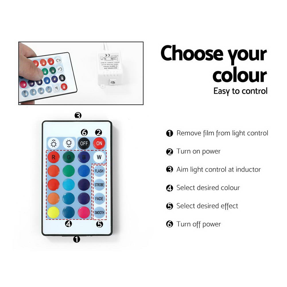 LED TV Cabinet - Modern Entertainment Unit With RGB LED Lighting & Handle-Less Drawers