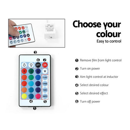 LED TV Cabinet - Modern Entertainment Unit With RGB LED Lighting & Handle-Less Drawers