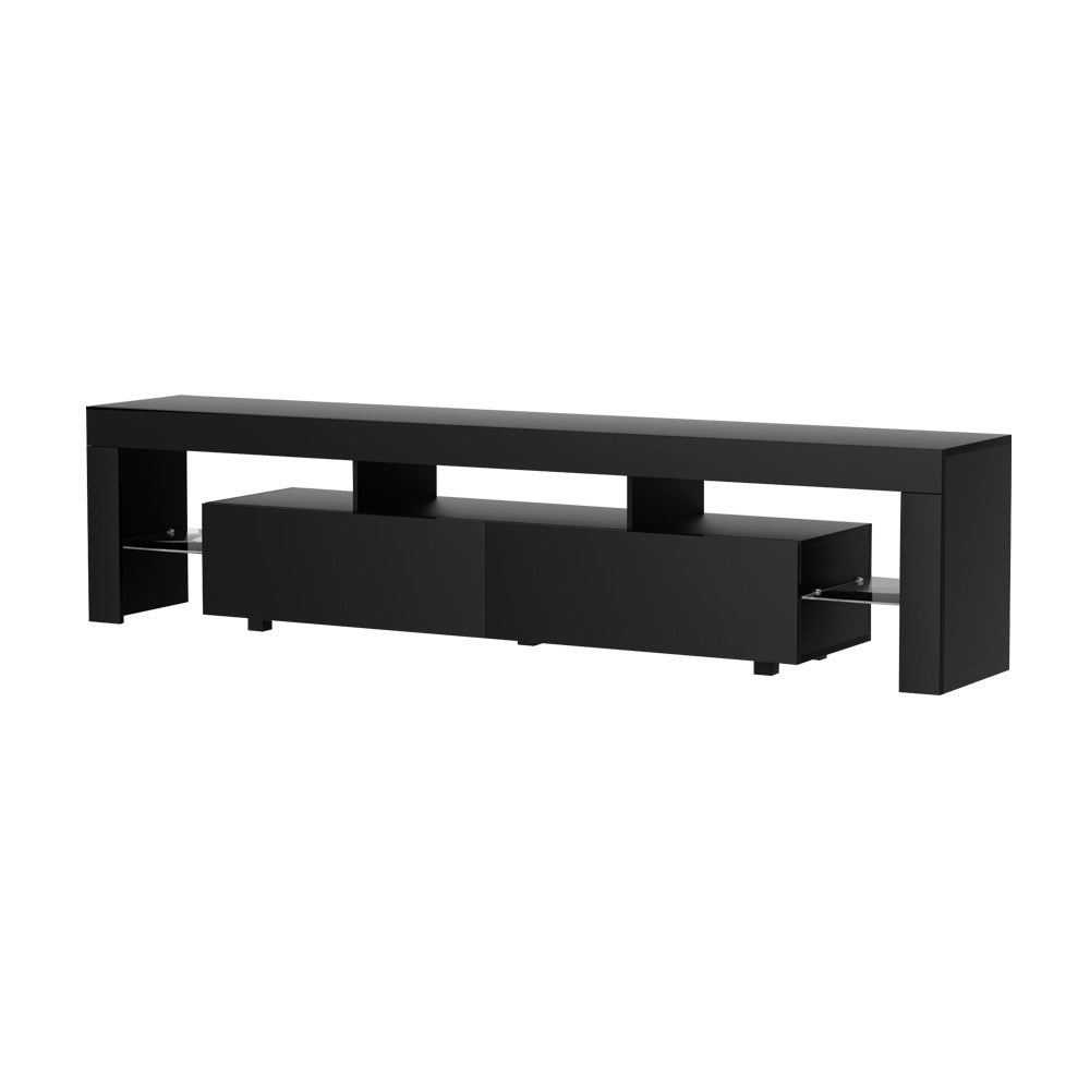 LED TV Cabinet - Modern Entertainment Unit With RGB LED Lighting & Storage Drawers