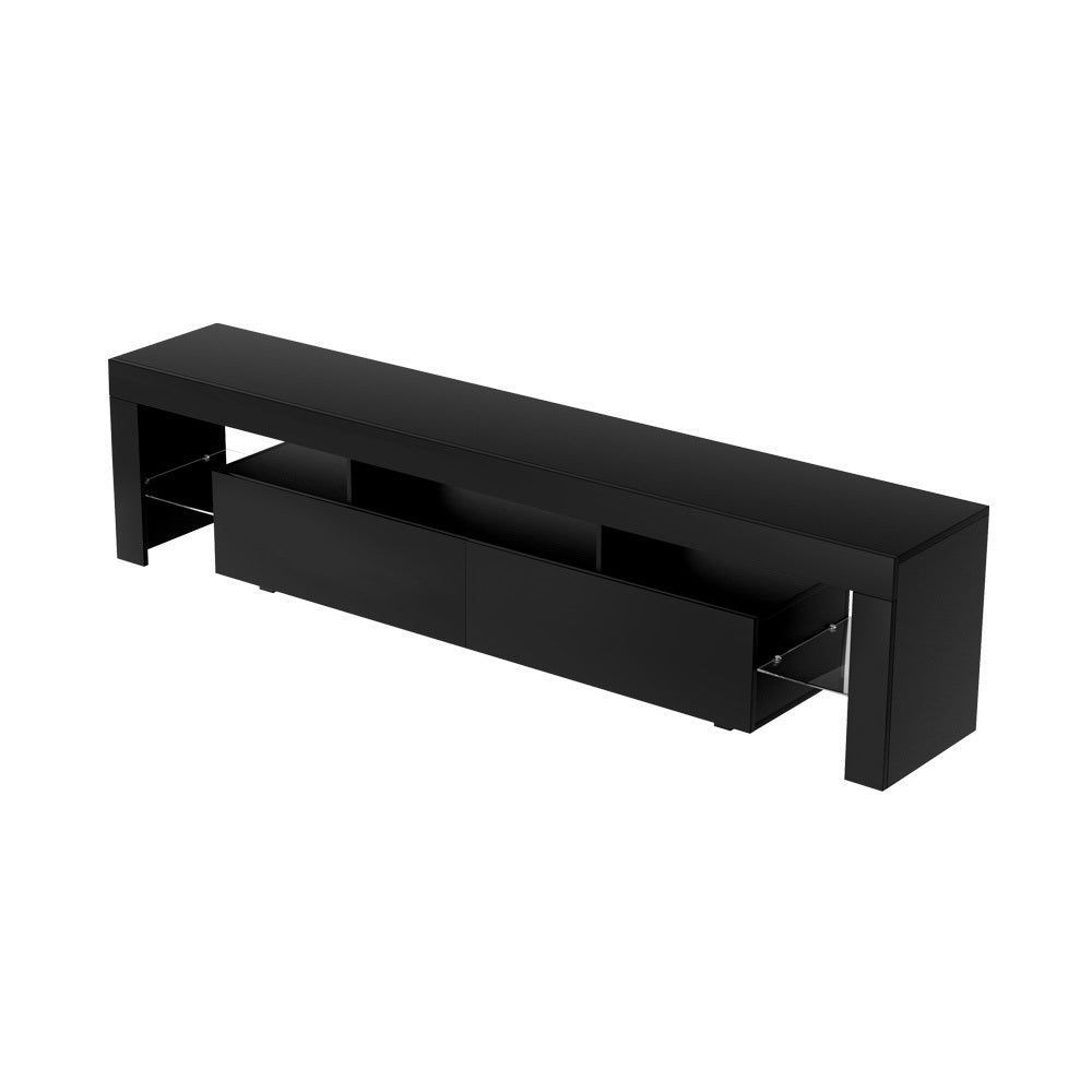 LED TV Cabinet - Modern Entertainment Unit With RGB LED Lighting & Storage Drawers