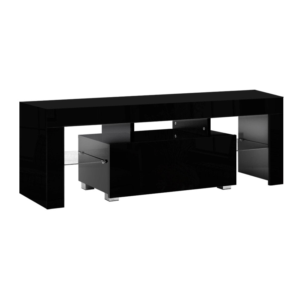 LED TV Cabinet - NNEDSZ Entertainment Unit With RGB LED Lighting & Storage Drawer