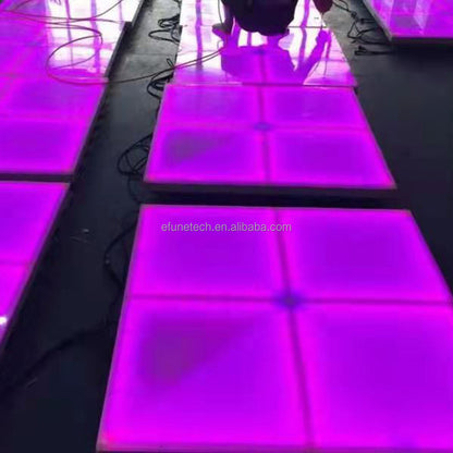 Commercial Furniture IP66 DMX RGB Color Changing Led Light Dance Floor Temple Glass Pressure Sensitive 3D Nightclub Floor