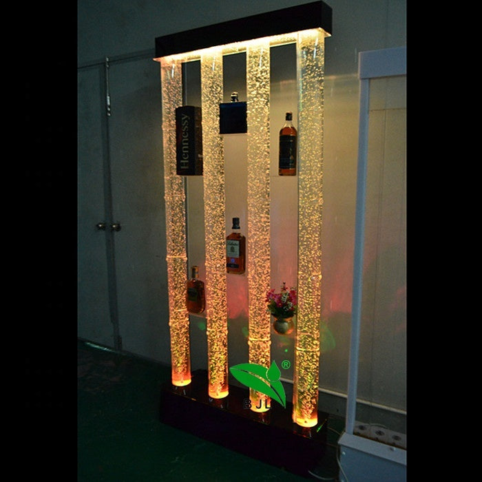 Remote Control 16 RGB LED Color Changing Waterproof Acrylic Glow bar Furniture Illuminated Wine Display Cabinet