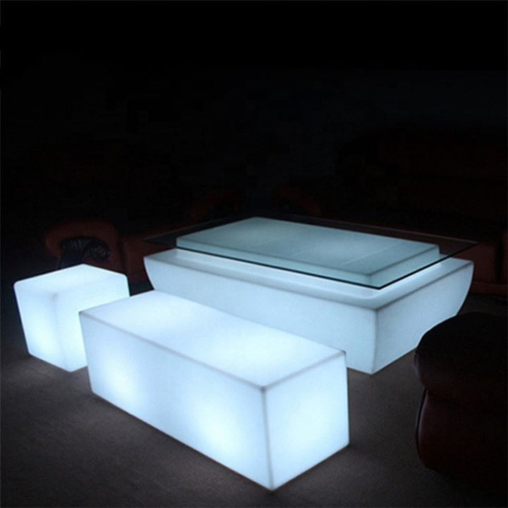 Wholesale Plastic RGB Illuminated bar Table Led Luminous Furniture With Remote Control for Bar Club