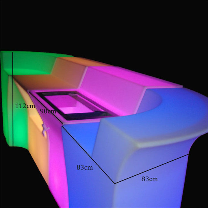 Wholesale Plastic RGB Illuminated bar Table Led Luminous Furniture With Remote Control for Bar Club