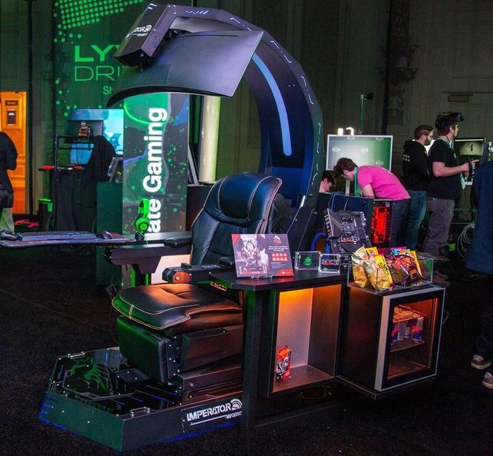 CES Hot Imperator Works IW R1 Computer Cockpit Genuine Leather Chair Workstation with RGB OEM ODM acer predator Thronos comfort