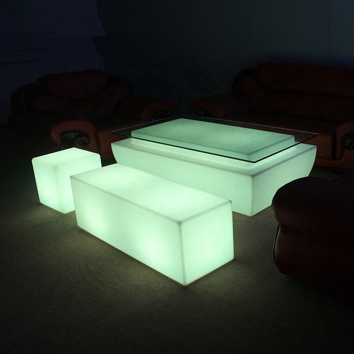Wholesale Plastic RGB Illuminated bar Table Led Luminous Furniture With Remote Control for Bar Club