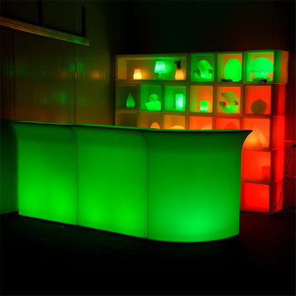 Wholesale Plastic RGB Illuminated bar Table Led Luminous Furniture With Remote Control for Bar Club