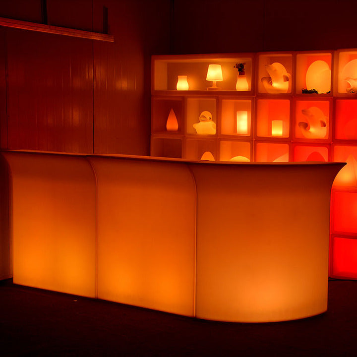 Wholesale Plastic RGB Illuminated bar Table Led Luminous Furniture With Remote Control for Bar Club