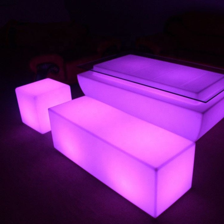 Wholesale Plastic RGB Illuminated bar Table Led Luminous Furniture With Remote Control for Bar Club