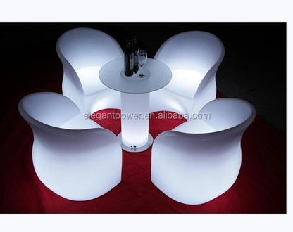 Elegant Power IP 68 Water Proof RGB Glow bar Chairs/ LED Light Furniture for Restaurant