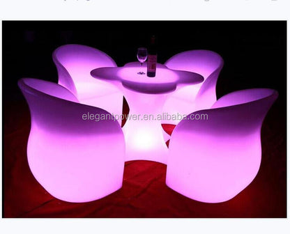 Elegant Power IP 68 Water Proof RGB Glow bar Chairs/ LED Light Furniture for Restaurant