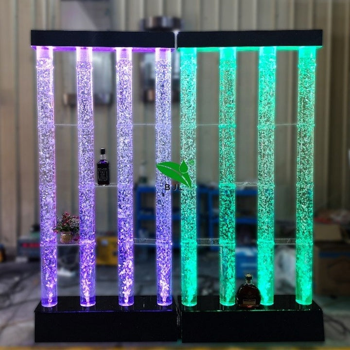 Remote Control 16 RGB LED Color Changing Waterproof Acrylic Glow bar Furniture Illuminated Wine Display Cabinet
