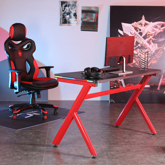 Wholesale Most Popular RGB Fashion Gaming Table Low Price with Fast Shipping Metal and Wooden Carbon Surface for Office Use