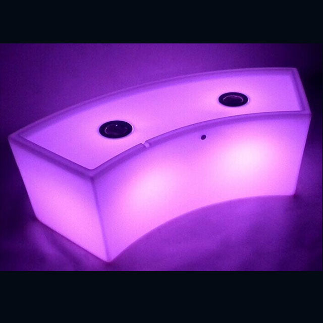 LED Cocktail Table - Foldable RGB LED Lighting Bar Counter With USB Charging Port