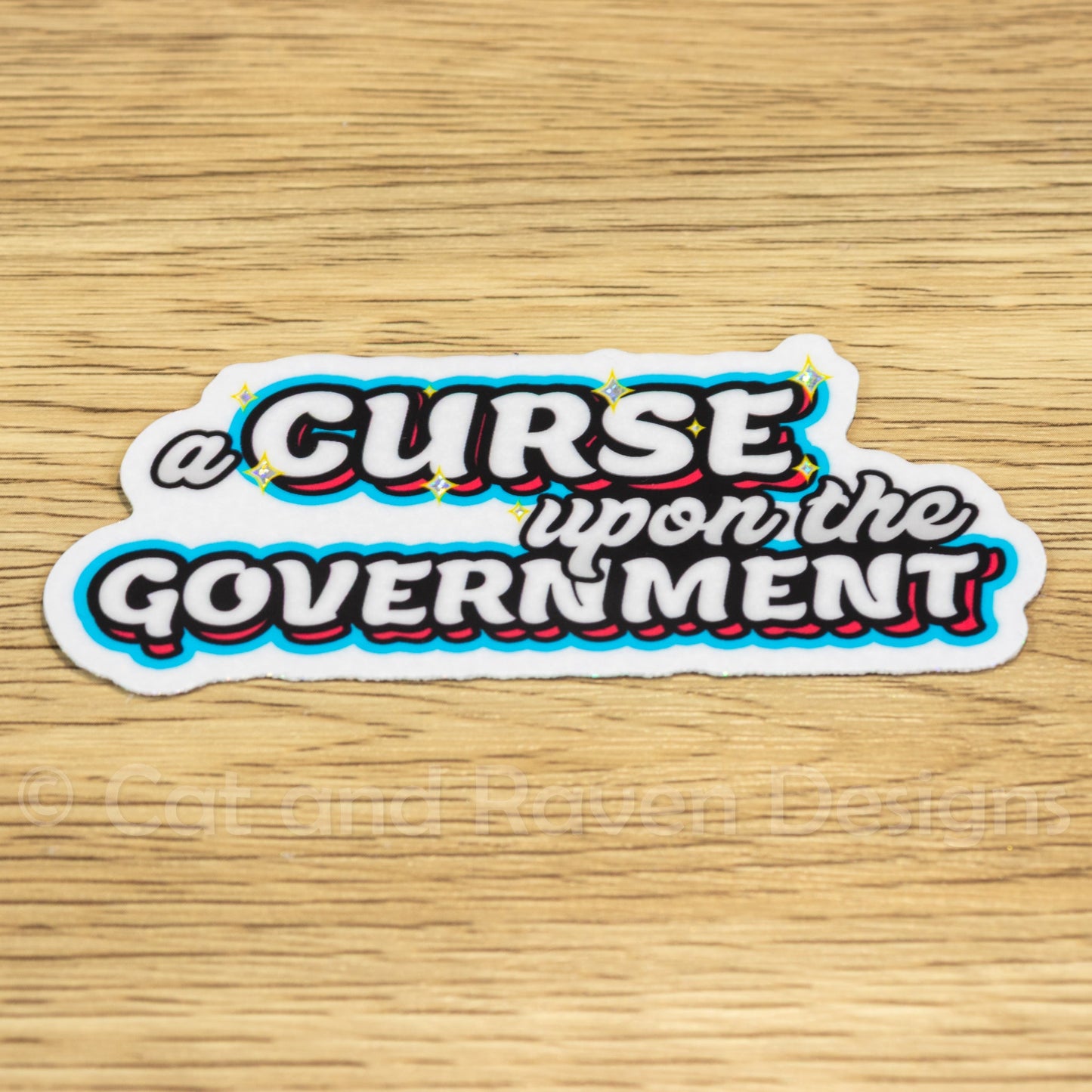 Vinyl Sticker – Funny Political Decorative Sticker with Holographic Spots