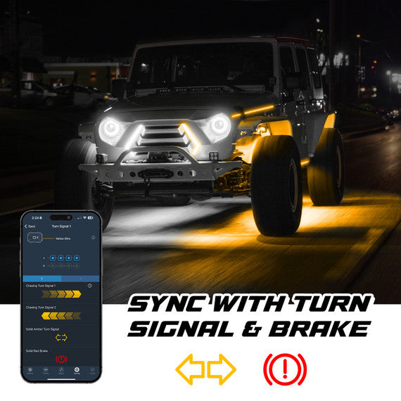 XKmax Atomix Body Panel LED Light Strip for Jeep | RGB Color Chasing & App | XKGLOW