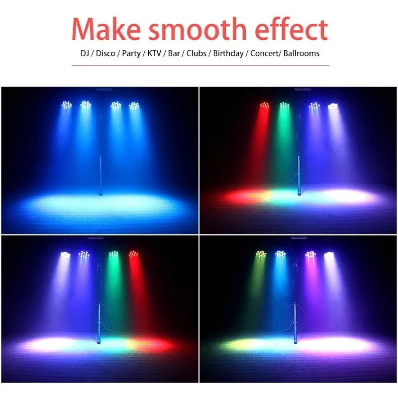 Par Lights DJ Stage Light RGB 36 LED with Sound Activated Remote Control DJ Uplighting for Wedding Party Club Christm