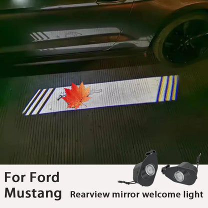 For 15-23 Ford Mustang rear view mirror welcome light Mustang door projection light atmosphere light modification