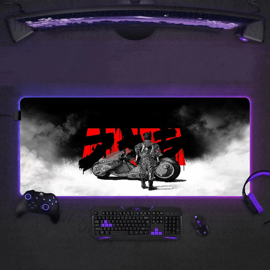 Hot selling item AKIRA comic electronic sports High definition printing PC RGB Mouse Pad Desktop XXL Large accessories mouse pad