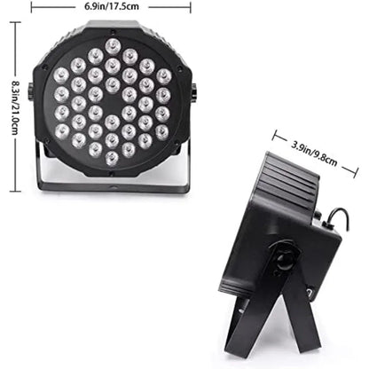 Par Lights DJ Stage Light RGB 36 LED with Sound Activated Remote Control DJ Uplighting for Wedding Party Club Christm