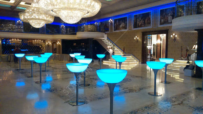 LED Bar Table - Modern High Bar Counter for Nightclubs & Outdoor Events