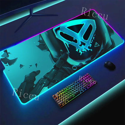 RGB HD Valorants Game Character Mouse pad Printing Computer Gamers Locking Edge Non-slip Mouse Pad Keyboard PC Deskmats E-Sports