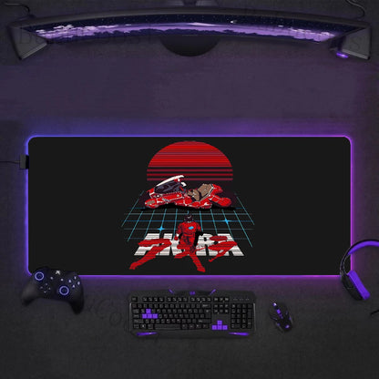Hot selling item AKIRA comic electronic sports High definition printing PC RGB Mouse Pad Desktop XXL Large accessories mouse pad