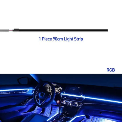 6/18 in 1 Led Acrylic Car Ambient Light RGB 64 213 Color Symphony Acrylic APP Streamer Atmosphere Lamp Kit One Zone Dual Zone