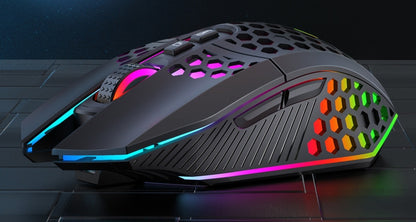 Wireless Charging Mouse - RGB Illuminated Silent Click USB Wireless Optical