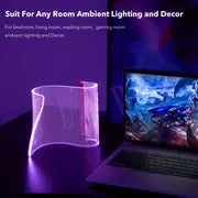 Table Lamp LED, RGB Desk Lamp, Modern Bedside Lamps for Futuristic Ambient Mood Lighting, Unique Gaming Light with Smart APP&amp;Remote Control Dimmable, for Room Decor, Concerts, Dance, Office, Gift