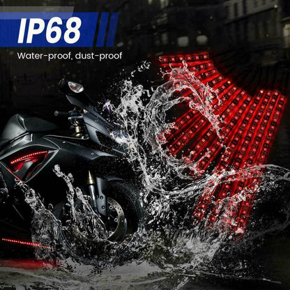 Motorcycle Led Light Kit - RGB Underglow Lights With App Control & Waterproof Design