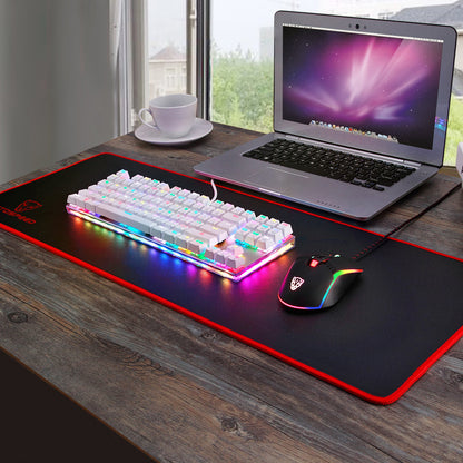 Mechanical Keyboard RGB - 87 Key Wired USB Desktop With Transparent Cover