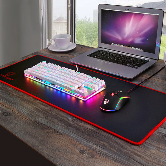 Mechanical Keyboard RGB - 87 Key Wired USB Desktop With Transparent Cover