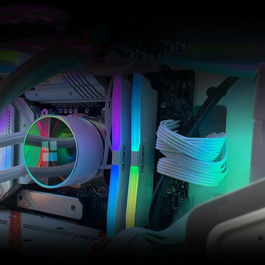 DDR4 Desktop Memory 16GB RAM Kit - High Speed 3200MHz Dual Channel RGB Light Strip