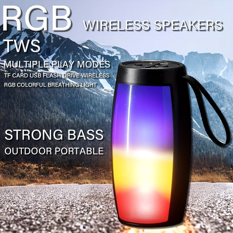 Wireless Speaker - Portable Bluetooth Speaker with 360° Surround Sound & RGB Lights