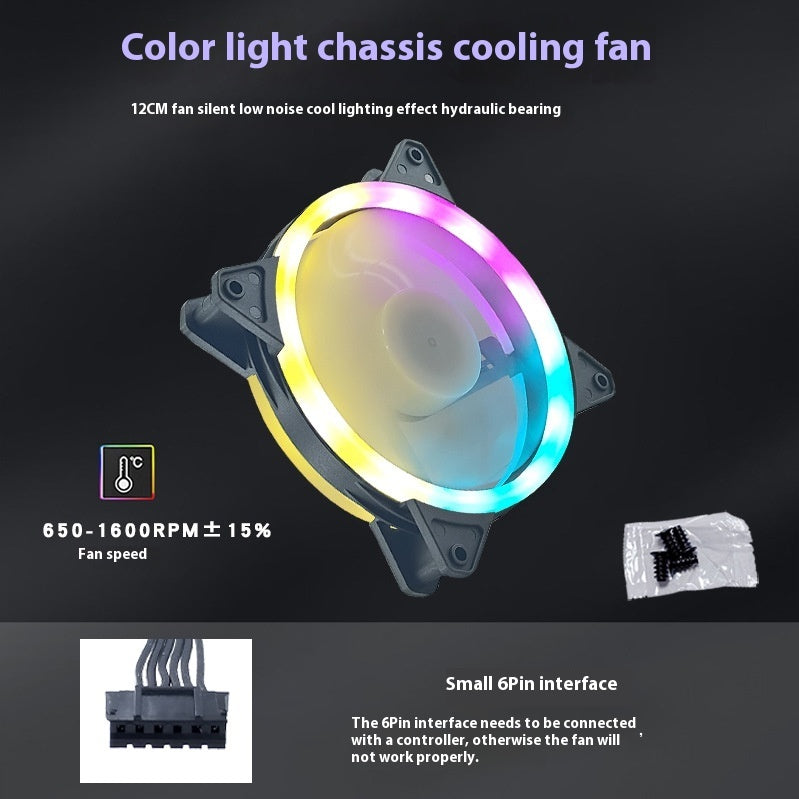 Rgb Chassis Fan – 12CM Silent PC Case Fan With Starlight LED Cooling