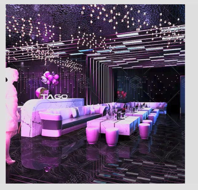 LED Lounge Bar Furniture – Modular Night Club Furniture with Adjustable LED Lighting