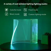 Table Lamp LED, RGB Desk Lamp, Modern Bedside Lamps for Futuristic Ambient Mood Lighting, Unique Gaming Light with Smart APP&amp;Remote Control Dimmable, for Room Decor, Concerts, Dance, Office, Gift