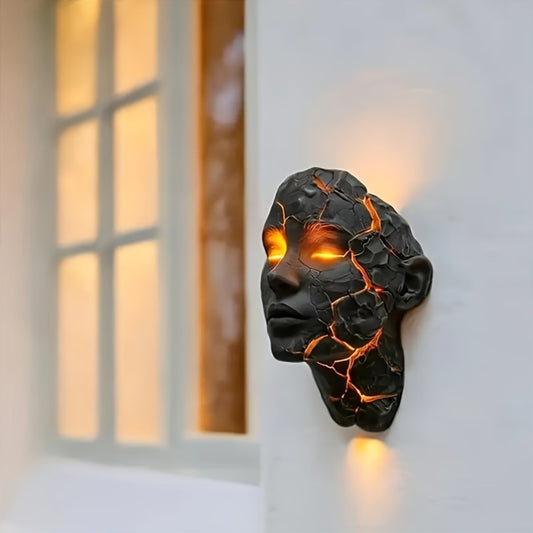 Fashionable Broken-soul Wall Lamp, 3D Illusion LED Wall Lamp, Broken Glass Effect Lamp, Halloween Decoration, Suitable For Bedrooms, Living Rooms, Bars, Cafes - Energy-saving And Easy To Install