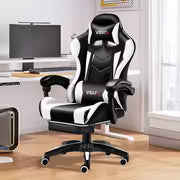Ergonomic Gaming Chair with Lumbar Support - Racing Style Office Chair for PC, Gaming, Home, Office - Adjustable Height, 5-Point Adjustable Tilt System