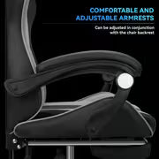 Ergonomic Gaming Chair with Lumbar Support - Racing Style Office Chair for PC, Gaming, Home, Office - Adjustable Height, 5-Point Adjustable Tilt System